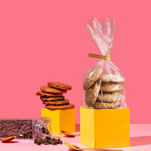 Dekoratives Geschenk Emballages Heimkompostierbare, lebensmittelechte, durchsichtige Cellobeutel für Kekse
