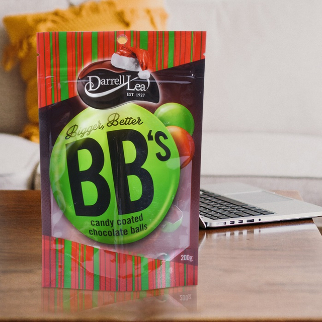 Recycelbare Süßigkeitenbeutel mit Reißverschluss