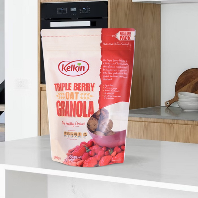 CO2-neutraler, recycelbarer, wiederverschließbarer Cashew-Standbeutel aus Aluminiumfolie in Lebensmittelqualität