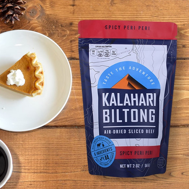 Umweltfreundliche, schwarze Doypack-Beutel mit Reißverschluss, klein, matt, wiederverschließbar, Stand-up-Beef Jerky-Beutel