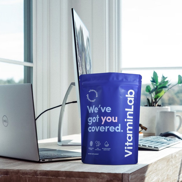 Maßgeschneiderter, recycelter, wiederverschließbarer Stand-up-Energie-Proteinpulver-Ergänzungsbeutel