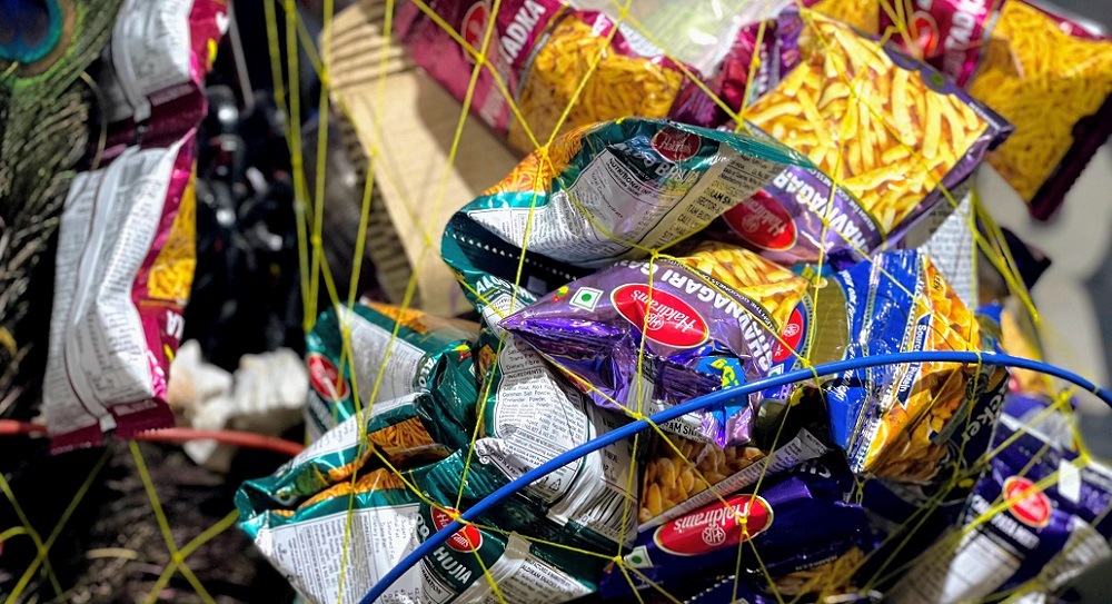 Rollmaterialverpackung f&uuml;r Kartoffelchips