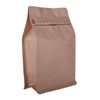 Noprinting Bulk Recycelbarer brauner Kraft-Kaffeebeutel mit flachem Boden und Ventil