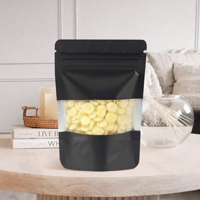 Wiederverschließbarer kleiner Standbodenbeutel aus Kraftpapier mit geringem CO2-Fußabdruck für Popcorn-Snacks