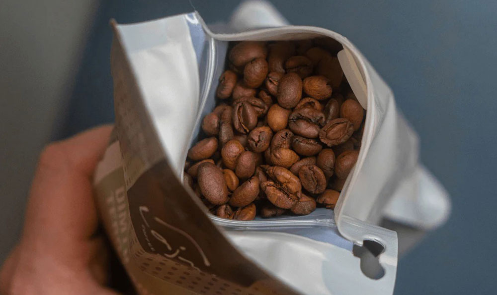 Kaffeebeutel mit Ventil