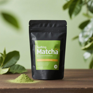 Umweltfreundliche schwarze Beutel-Matcha-Pulvertasche