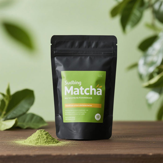 Kundenspezifische Standbeutelverpackung für Matcha-Tee