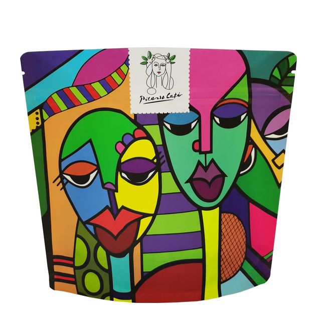 Natürliches, kompostierbares PLA-Kraftpapier, umweltfreundliche Standbeutel für gerösteten Kaffee