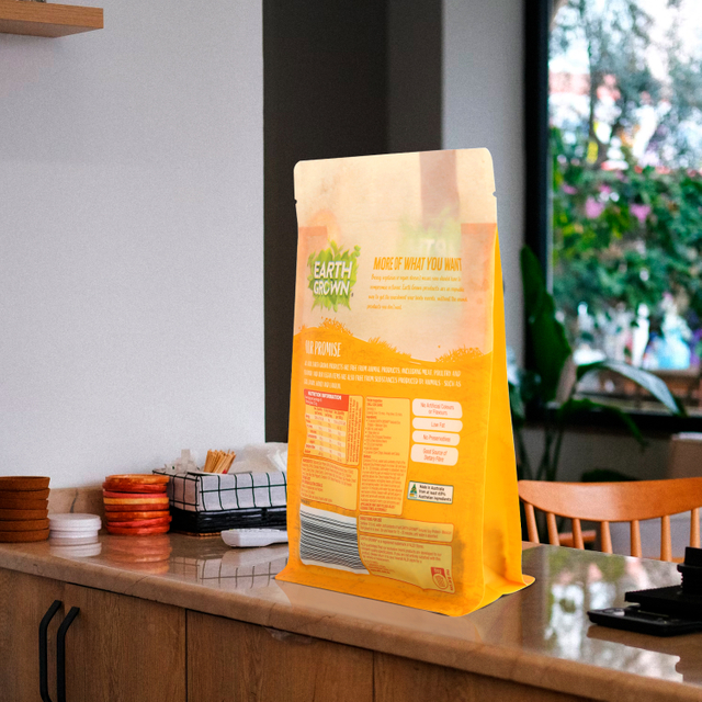 Kundenspezifische Keksbeutel mit flachem Boden, kompostierbare Lebensmittelverpackungsbeutel mit Druckverschluss 