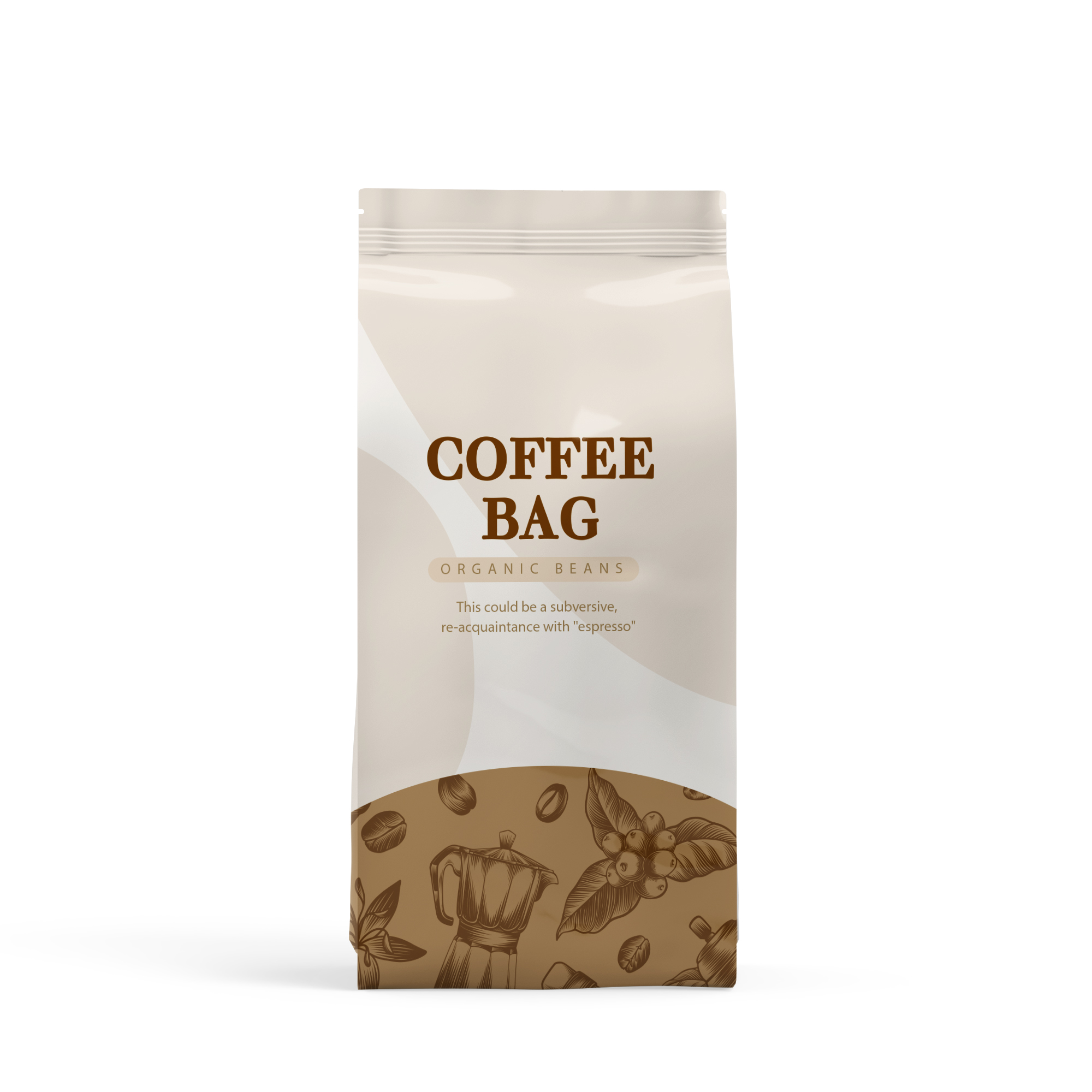 Benutzerdefinierte Seitenfaltenbeutel für Bio-Kaffeetee