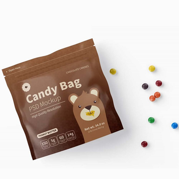 Bedruckte, wiederverschließbare, personalisierte kleine, kompostierbare Doypack-Bonbontüten
