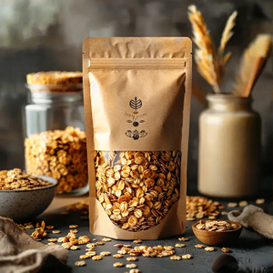 Heißsiegelbarer laminierter Standpapierbeutel mit Reißverschluss für Müsli