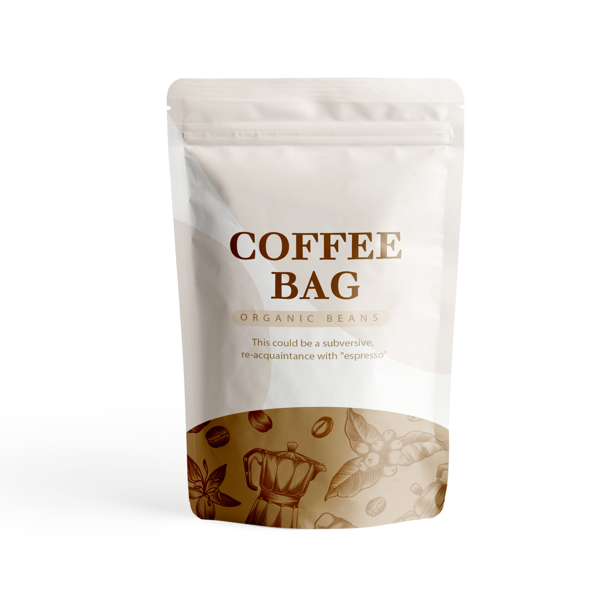 Benutzerdefinierter Standbodenbeutel für Bio-Kaffeetee