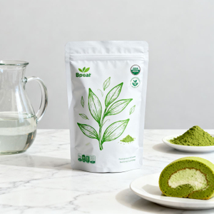 Kundenspezifische Standbeutelverpackung für Matcha-Tee