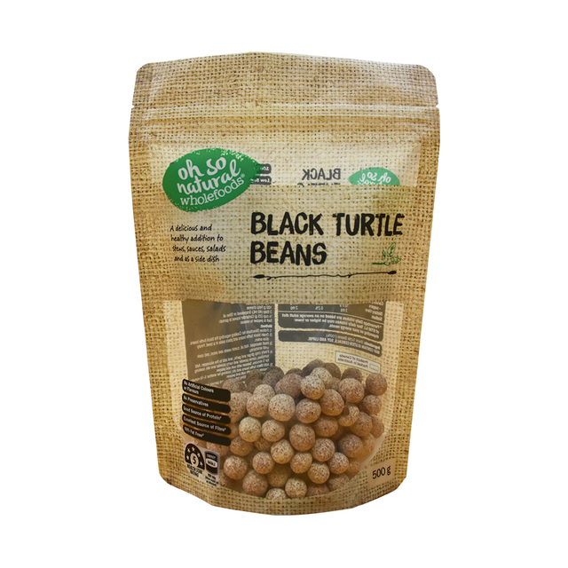 Umweltfreundliche, recycelbare, vegane Lebensmitteltasche mit durchsichtigem Fenster