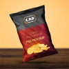 Nachhaltige, individuell bedruckte Kunststoff-Rollenfolienverpackung für knusprige Chips