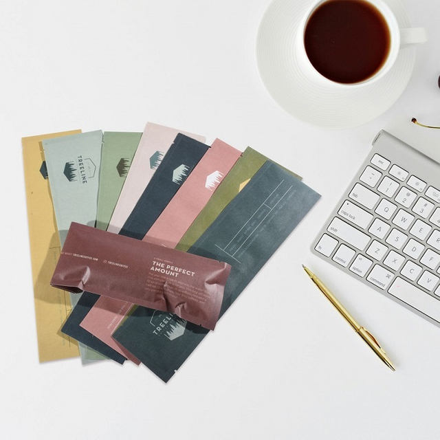 Benutzerdefinierte nachhaltige Aluminiumfolienbeutel individuelle Tropfkaffeetasche Verpackung VAE