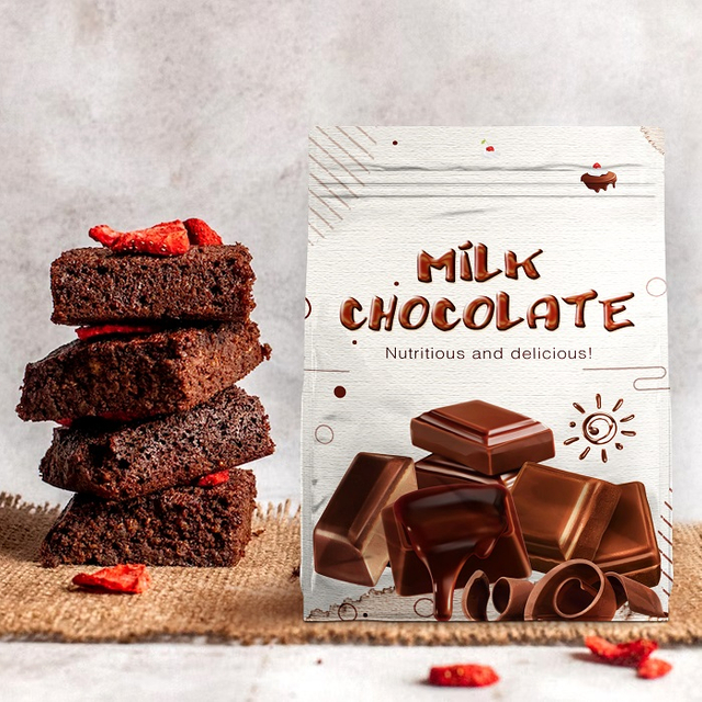 Umweltfreundliche, laminierte, matte Stand-up-Mylar-Beutel mit hoher Barrierewirkung für Schokoriegel