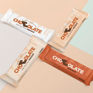 Nachhaltige, farbig bedruckte Kissenbeutel, versiegelte Stick-Pack-Verpackung für Schokoladenhäppchen