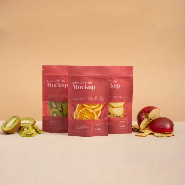 Leeres nachhaltiges anpassbares Design gelbe Chips -Tasche für Bananenchips