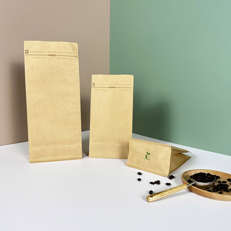 250 g, 500 g, 1 kg, mehrere Größen, für Zuhause, kompostierbares Papier, Standard-Rohling-Kaffeebeutel