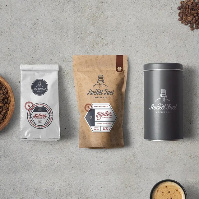 Custom Design recycelbarer Kaffeebohnenverpackungstaschen