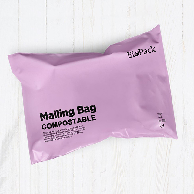Bedruckte Versandtaschen aus biologisch abbaubarem Kunststoff mit einfachem Design für Kleidung