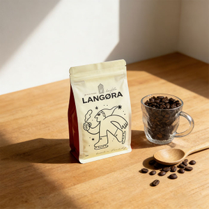 Sandy-Touch recycelbare Kaffeebohnenbeutel mit Ventil