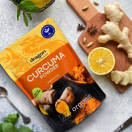 Beutel mit Bio-Proteinpulver