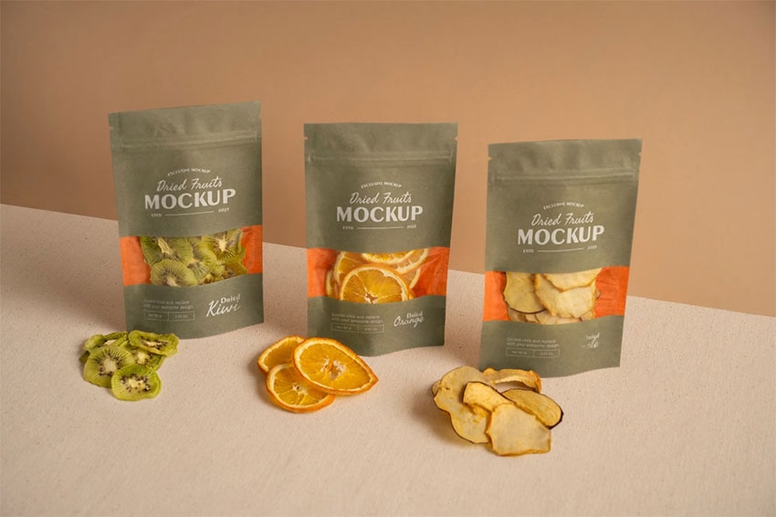 kompostierbare getrocknete Obstbeutel