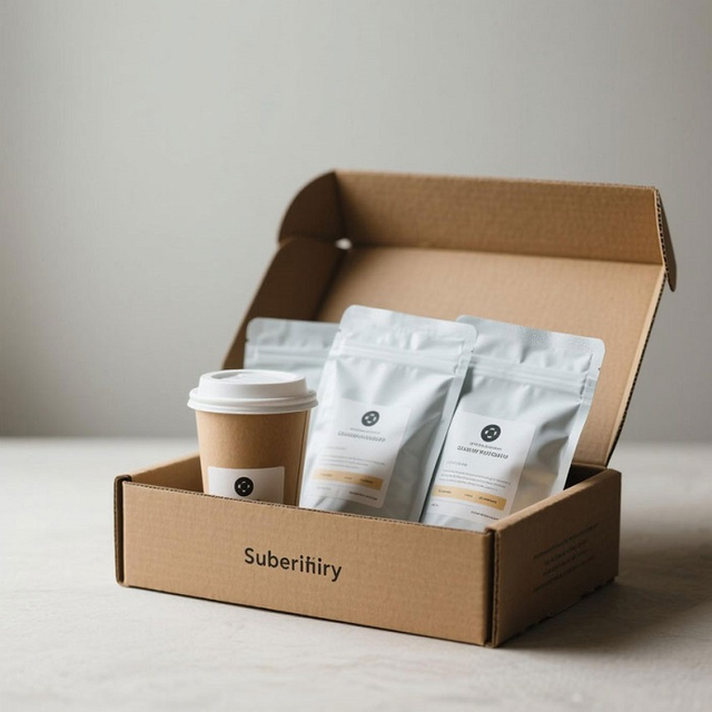 Recycelbare individuelle Kaffee-Versandboxen für Kaffeebeutel