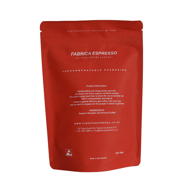 Hochwertiges PBS-Material, zertifiziert biologisch abbaubare Kompostbeutel für gerösteten Kaffee und Teeblätter