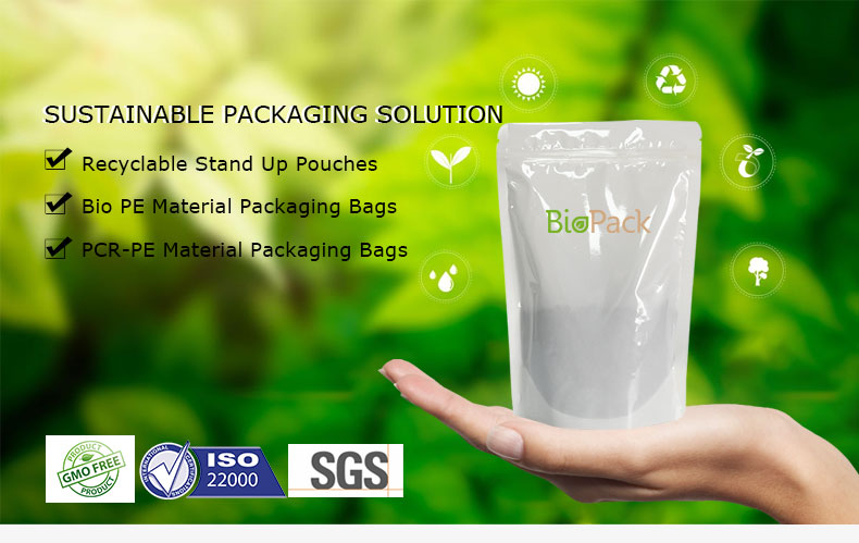 recycelbarer Standbodenbeutel