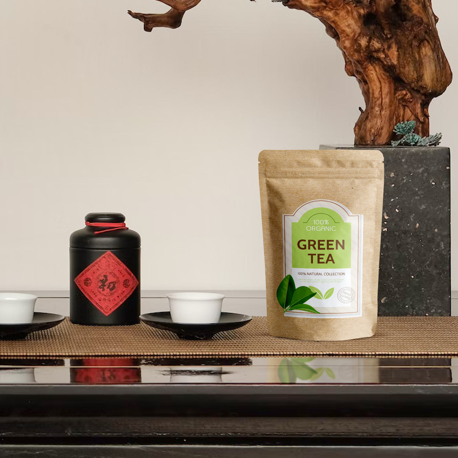 Tiefdruck Bunte 100 kompostierbare Teeverpackungsbeutel Bio-Teebeutel mit Reißverschluss
