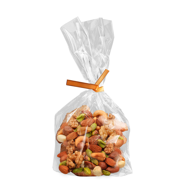 Kompostierbare Bio-Trockenwarenbeutel mit Zwickelboden für Nüsse