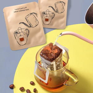 Benutzerdefinierte nachhaltige Aluminiumfolienbeutel individuelle Tropfkaffeetasche Verpackung VAE