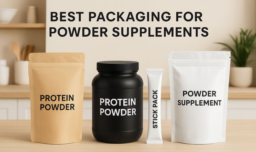 Verpackung f&uuml;r Pulver-Supplements