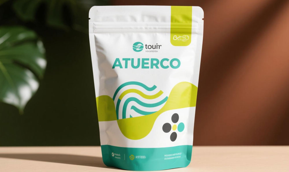 Stehen Sie die Beutelverpackung auf