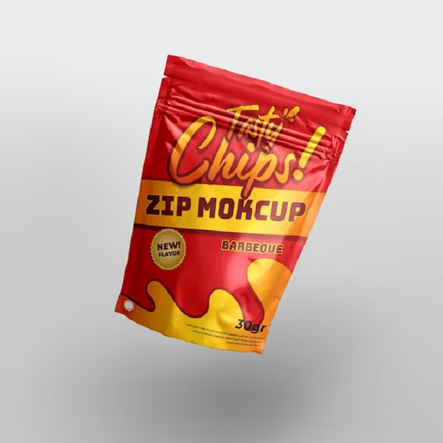 Mit Markendesign bedruckter, wiederverschließbarer Kartoffelchipsbeutel mit Standverschluss