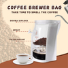 Wiederverwendbare Tropffilter-Doypack-Café-Beutel, tragbare Kaffeebrühbeutel mit Ausguss