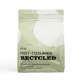 Post-Consumer-Recycling-Flachbodenbeutel