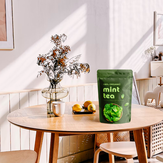 Tiefdruck Bunte 100 kompostierbare Teeverpackungsbeutel Bio-Teebeutel mit Reißverschluss