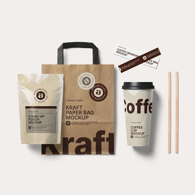 Low CO2 CO2 Footprint Creative Design Custom umweltfreundliche Kaffeeverpackung zur Lieferung