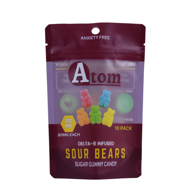 Bedruckte Stand Up Gummibärchentüte mit Reißverschluss