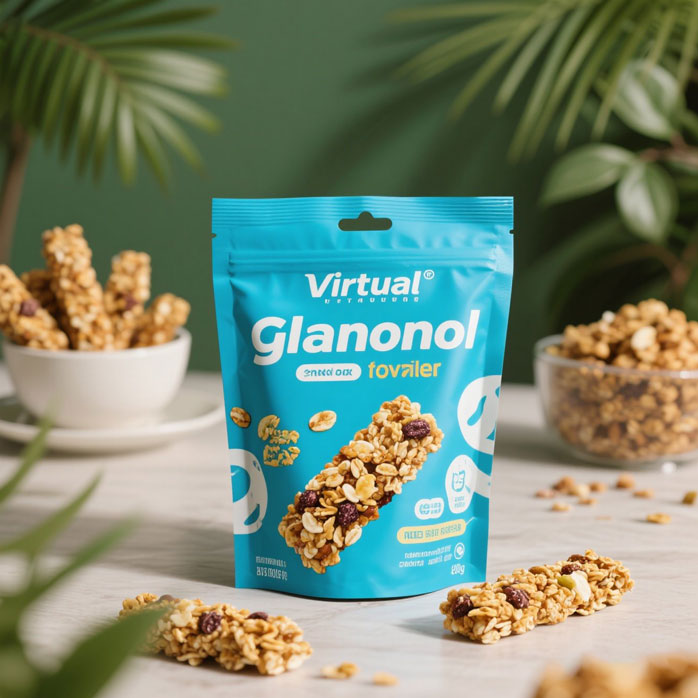 Biologisch abbaubare Stand -up -Beutel für Müsliriegelpackaging