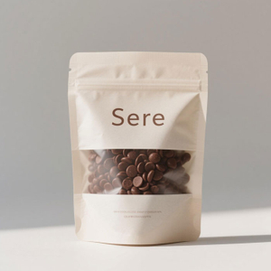 Branding -Design nachhaltige Plastikschokoladen -Chips Verpackung