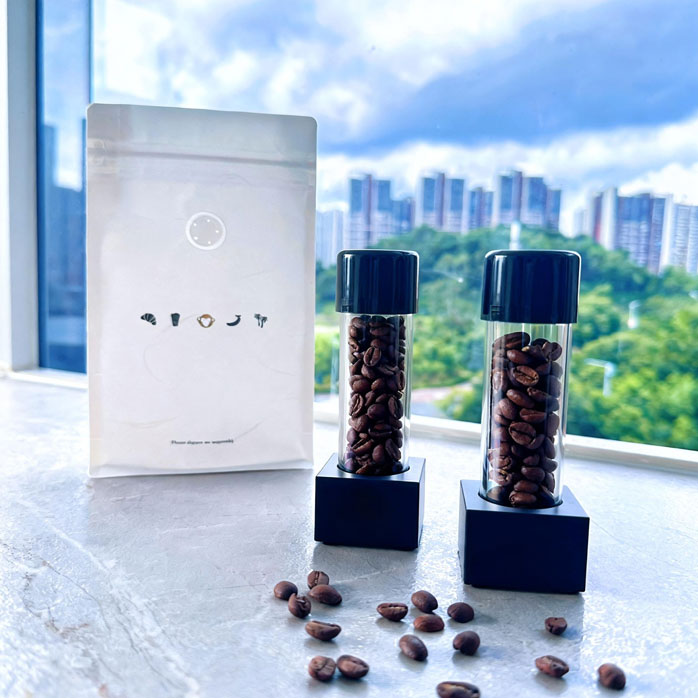 Einzeldosis-Kaffeebohnen-Aufbewahrungsröhrchen mit Einweg-Auslassventil