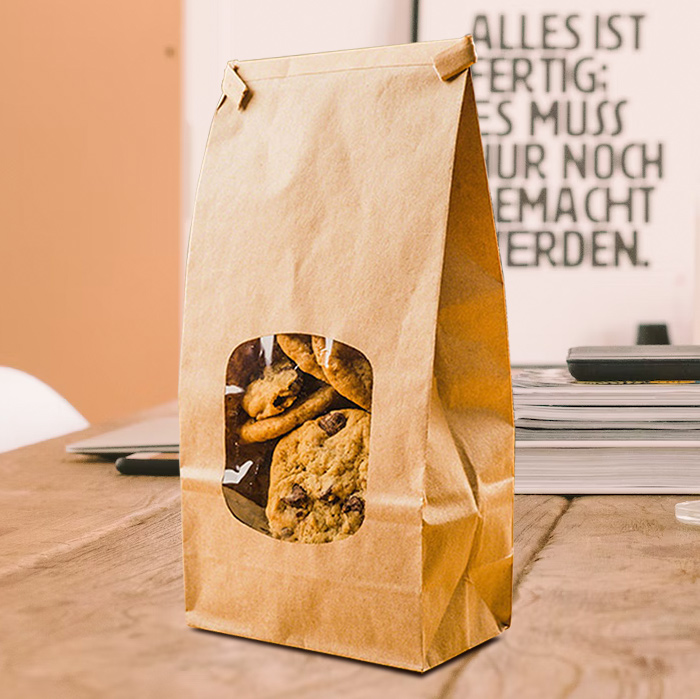 Individuell bedruckte, umweltfreundliche Verpackungspapier-Lebensmittelverpackung, kompostierbare Lebensmittelverpackungsbeutel für Kekse
