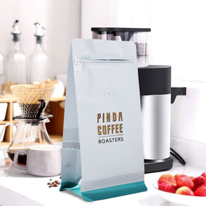 Kompostierbare, wiederverschließbare 250-g-Kraftkaffeebeutel mit Ventil im Großhandel
