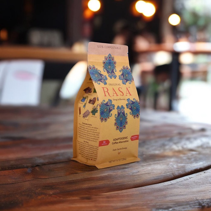 Gelbe 5-Pfund-Kaffeebeutel mit minimalistischem Design und Kastenboden für Coffeeshops